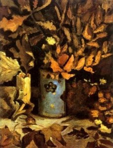 Vase with Dead Leaves