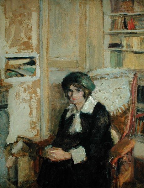 Lucie Belin at the Artist's Home, 1912