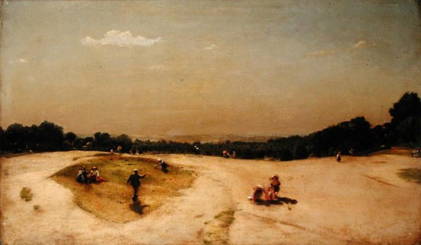 Cricket on Hampstead Heath, 1898