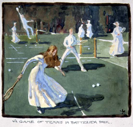 A Game of Tennis in Battersea Park