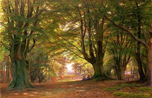 Playing in the beech wood, 1876