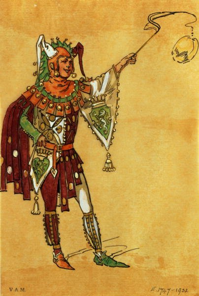 Costume design for a jester for A Midsummer Nights Dream, c.1881-93