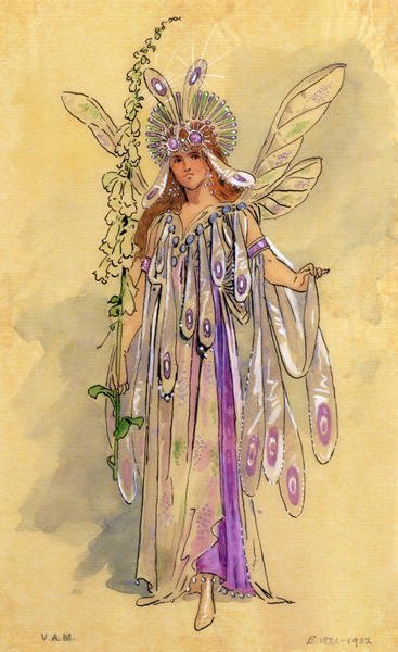 Titania, Queen of the Fairies. Costume design for