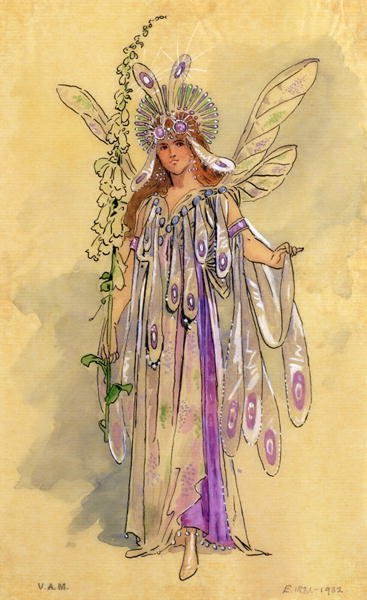 Titania, Queen of the Fairies. Costume design for 