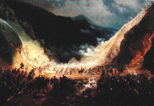 Battle at the Rotenturm canyon, 1871