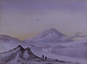 Mount Erebus from Hut Point, March 1911