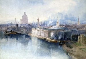 London from the Tower Bridge, 1914