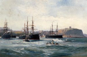 The Channel Fleet off Scarborough, 1896