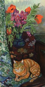 Bouquet and a Cat, 1919