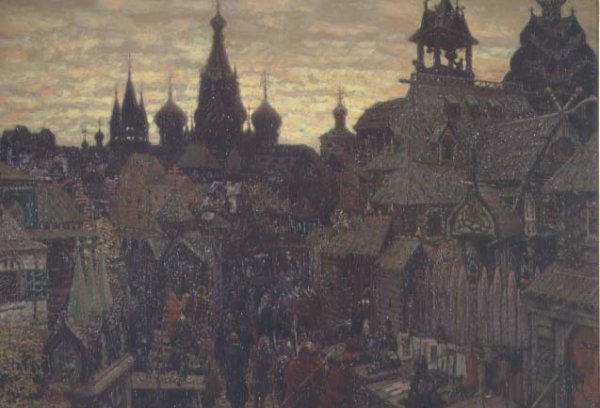 Seventeenth Century Moscow, a Street in Kitay Gorod, 1900