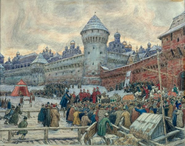 Ancient Moscow, departure after a fight