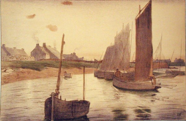 Melancholy on the Sea, from LEstampe Moderne, published Paris 1897-99
