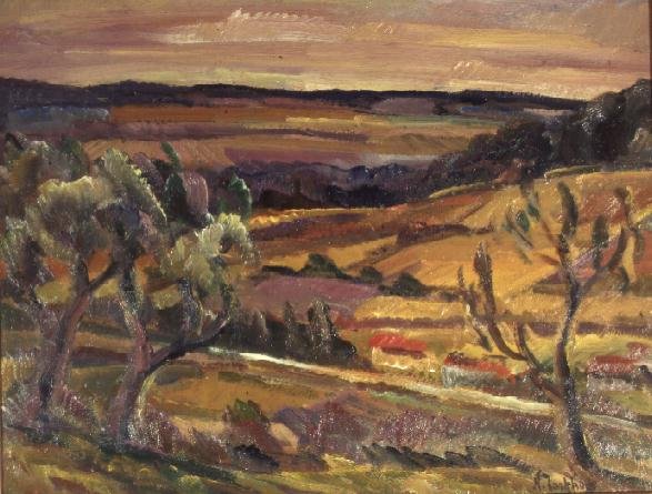 Autumn Landscape near dOrsay, France