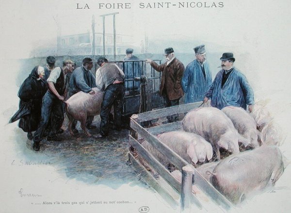 The Saint-Nicolas Fair in Evreux, early 20th century