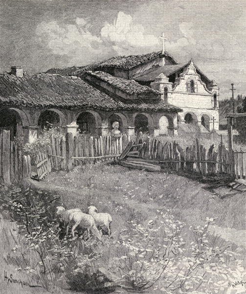 Mission San Antonio de Padua, Jolon, California, from the book The Century Illustrated Monthly Magazine, May to October, 1883