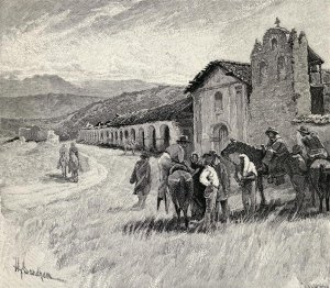 Mission Santa Ynez or Ines, Solvang, California, from the book The Century Illustrated Monthly Magazine, May to October, 1883