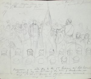 Presenting the Flag, 1863