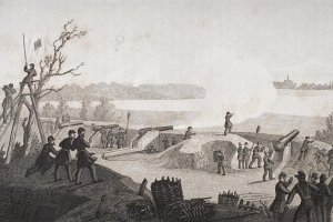 The Siege of Yorktown, Virginia during the American Civil War