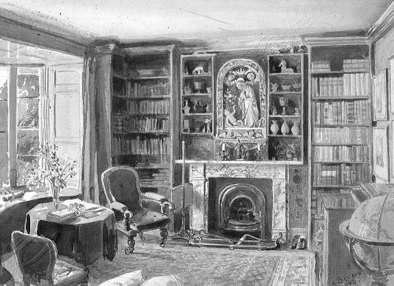 Interior of Ruskins Study at Brantwood, 1893