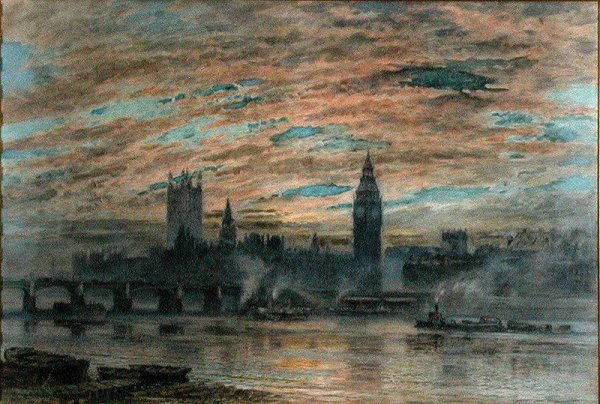 Westminster from the Surrey Bank, 1922