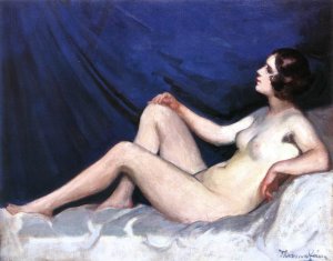 Nude in Blue Background 1930s