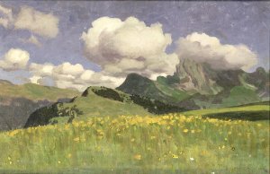 A Field of Marigolds, Lower Alps, 1902