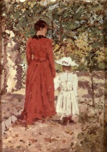 Woman and Child in the Garden, 1900