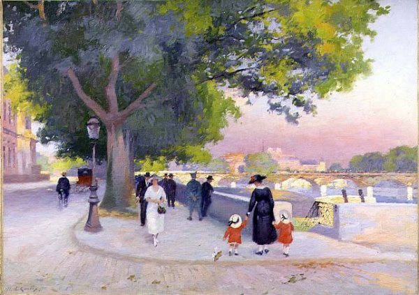 Promenade on the banks of the Seine in Paris