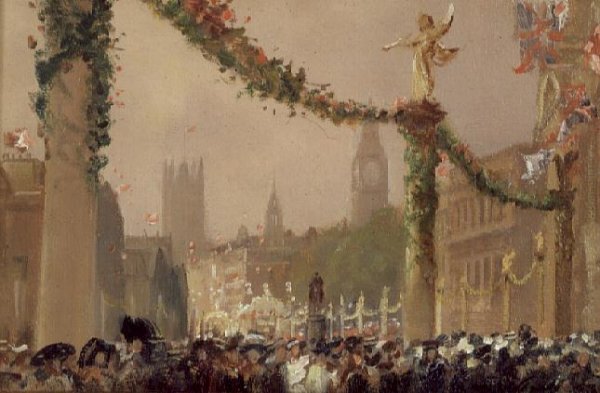 Decorations in Whitehall for the Coronation of King George V, 1910