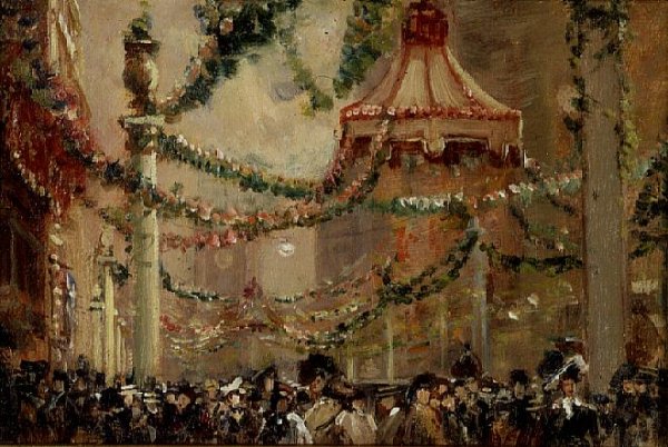 Decorations in St. Jamess Street for the Coronation of King George V, 1910