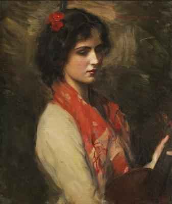 Young Woman with Mandolin 1901