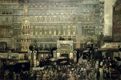 Outside Charing Cross Station July 1916