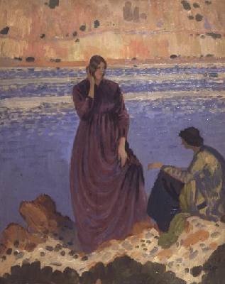 Two Girls by the Shore