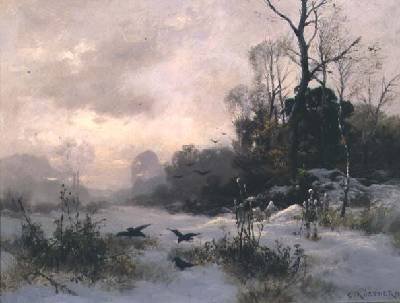 Crows in a Winter Landscape