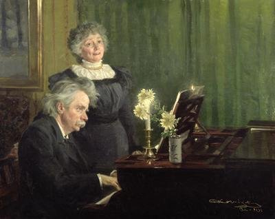 Edward Grieg 1843-1907 Accompanying his Wife