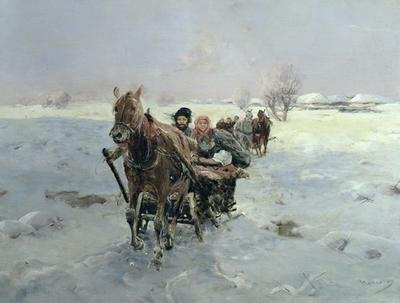 Sleighs in a Winter Landscape