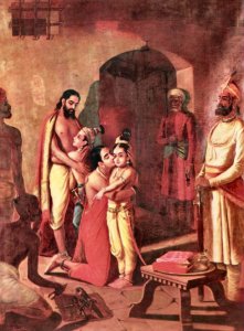 Sri Krishna Liberating His Parents