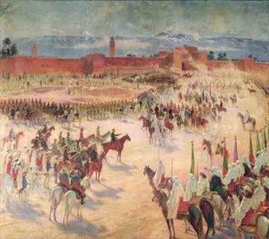 The Entrance of General Lyautey 1854-1934 and General Mangin 1862-1925 into Marrakesh in 1912