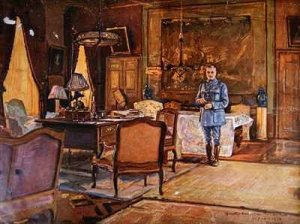 Marshal Ferdinand Foch in his headquarters