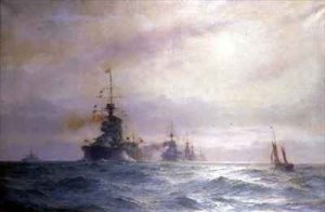 HMS Albion commanded by Capt A Walker Heneage completing the destruction of the outer forts of the Dardanelles in 1915 2