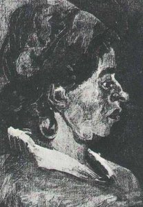 Head Of A Peasant Woman With Dark Cap IX