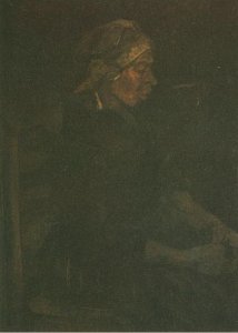 Peasant Woman Seated With White Cap