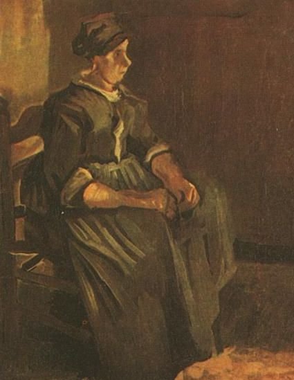 Peasant Woman Sitting On A Chair