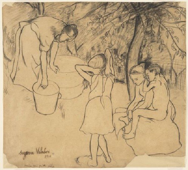 Drawing For The Drypoint Childrens Bath In The Garden