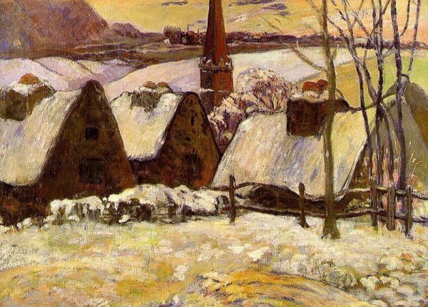 Breton Village In The Snow