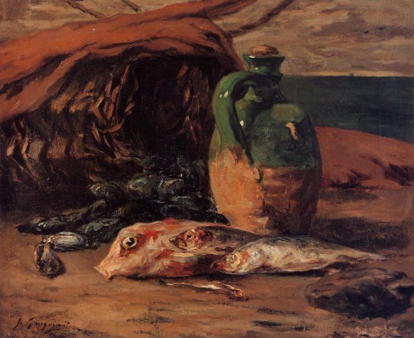 Still Life With Jug And Red Mullet