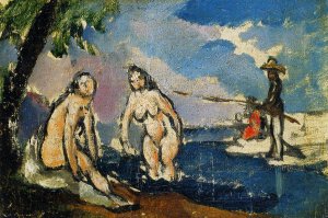 Bathers And Fisherman With A Line