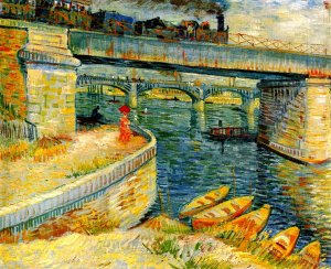 Bridges Across The Seine At Asnieres