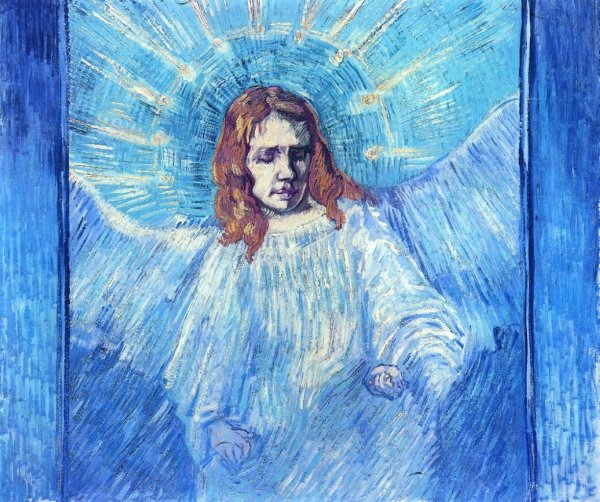 Half Figure Of An Angel (after Rembrandt)