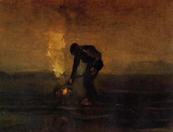 Peasant Burning Weeds